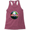 the world is always spinnin Racerback Tank