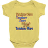 teachers give, share, care Baby Onesie