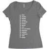 beard length chart funny professor grandpa mustache humor Women's Triblend Scoop T-shirt