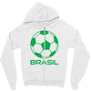 brasil sport soccer ball fun Zipper Hoodie