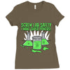 screw lab safety i want super powers Ladies Fitted T-Shirt