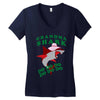 Grandma Shark -Shark Do Do Do Women's V-Neck T-Shirt