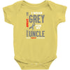 I Wear Grey For My Uncle (Brain Cancer Awareness) Baby Onesie