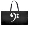 bass cleff funny Weekender Totes