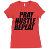 pray hustle repeat Ladies Fitted T-Shirt