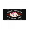 January Peeking Out Baby Girl License Plate