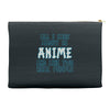 care about anime and two real people girls Accessory Pouches