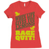 rage quit Ladies Fitted T-Shirt