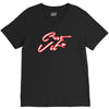 c'est la vie neon slogan V-Neck Tee