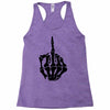 middle finger skeleton bone skull grafitti art Racerback Tank