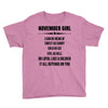 Super November Girl Youth Tee