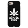 Support Lung Cancer Awareness With A White Cannabis Leaf iPhone 8
