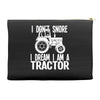 i don`t snore i dream i`m a tractor Accessory Pouches