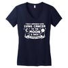 I Love Someone with Lung Cancer to The Moon and Back to Infinity Women's V-Neck T-Shirt