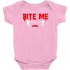bite me halloween vampire teeth Baby Onesie