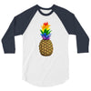 rainbow pineaplle 3/4 Sleeve Shirt