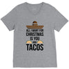 i love you and tacos. V-Neck Tee