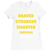 Sarcoma Cancer Awareness Ladies Fitted T-Shirt