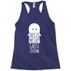 this is my lazy ghost costume Racerback Tank