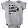 The Universe Is Made Of Protons, Neutrons, Electrons, Morons Baby Bodysuit