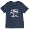 all i caught was this crappie fish V-Neck Tee
