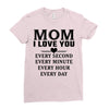 I Love You Mom Ladies Fitted T-Shirt