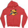 bat man and robin Zipper Hoodie