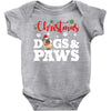 christmas dogs and paws Baby Bodysuit