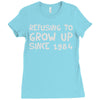 refusing to grow up since 1984 Ladies Fitted T-Shirt