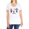 4th of July Ladies Curvy T-Shirt