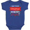 may your christmas be merry &amp; bright Baby Bodysuit