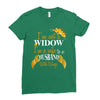i'm not a widow i'm a wife to a husband with wings Ladies Fitted T-Shirt