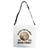pluto the planet never forget Adjustable Strap Totes