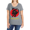 love ninja monkey banana Ladies Curvy T-Shirt