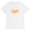 orange V-Neck Tee
