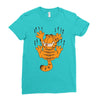 garfield scratching, ideal gift or birthday present funny Ladies Fitted T-Shirt