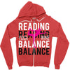 Reading Yoga Wine Balance Zipper Hoodie