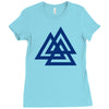 valknutr knoten der gefallenen odin nordisch symbol aspekte wotan Ladies Fitted T-Shirt