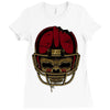 american football skull Ladies Fitted T-Shirt