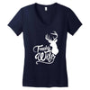 trophy wife deer Women's V-Neck T-Shirt