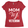 Mom Wife Veteran - Veterans Day T-Shirt Gifts Women's Triblend Scoop T-shirt