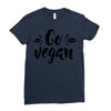 go vegan 2 Ladies Fitted T-Shirt