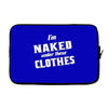 naked under these clothes tie dye Laptop sleeve