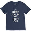 keep calm and fish on V-Neck Tee