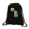 zombie cat Drawstring Bags