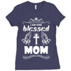 I Am One Blessed Mom Ladies Fitted T-Shirt