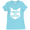 meow or never Ladies Fitted T-Shirt