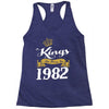 kings are born in 1982 Racerback Tank