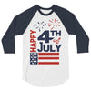 happy 4th of july 3/4 Sleeve Shirt