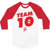 team 10 red 3/4 Sleeve Shirt